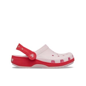 Classic Heart Lights Backstrap Kids Clog - Pink Milk/Digital Raspberry