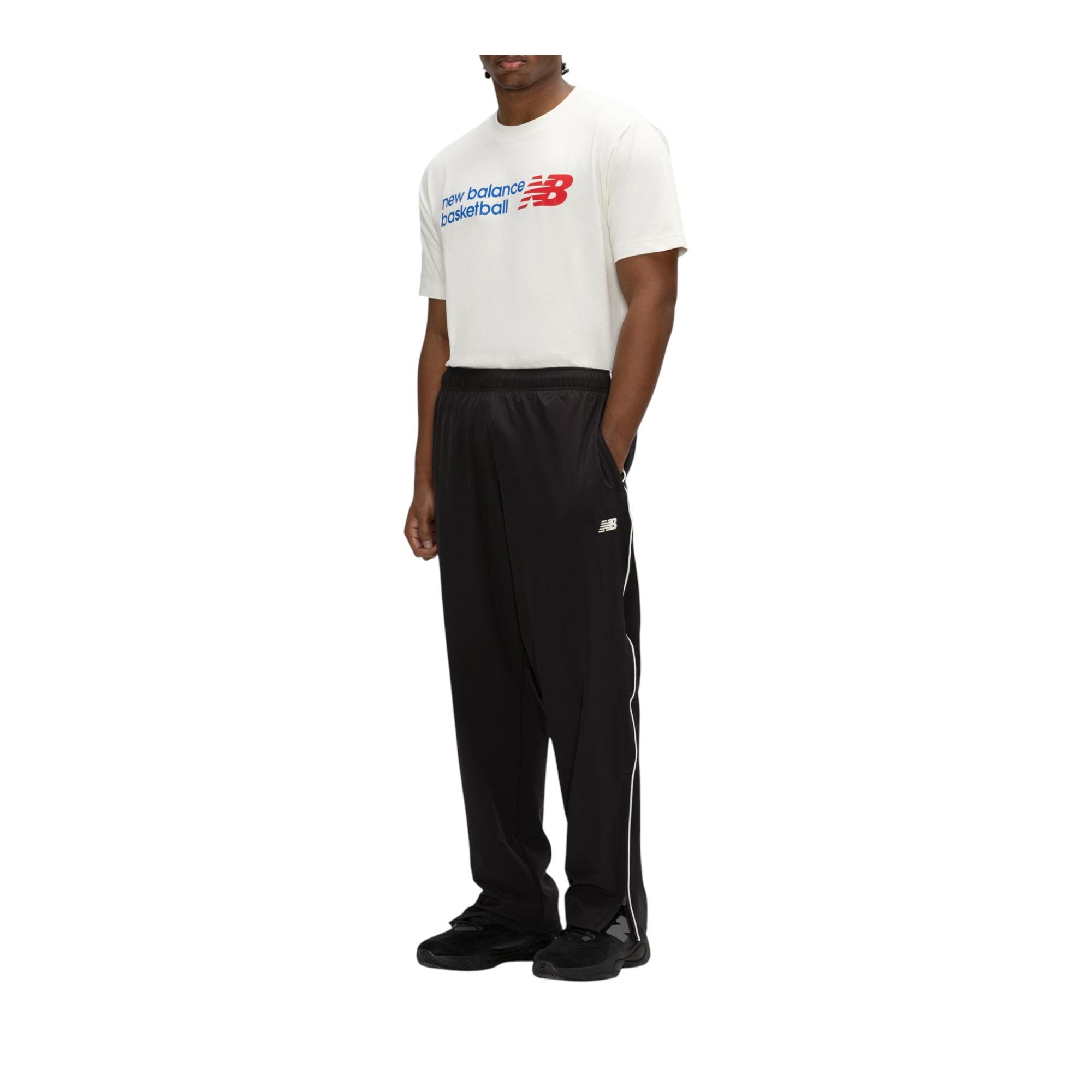 basketball woven mens pant - black