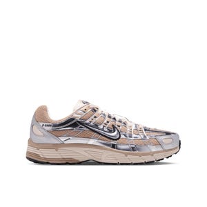 P-6000 UNISEX SNEAKERS SHOES - LINEN/METALLIC SILVER-NATURAL-BLACK