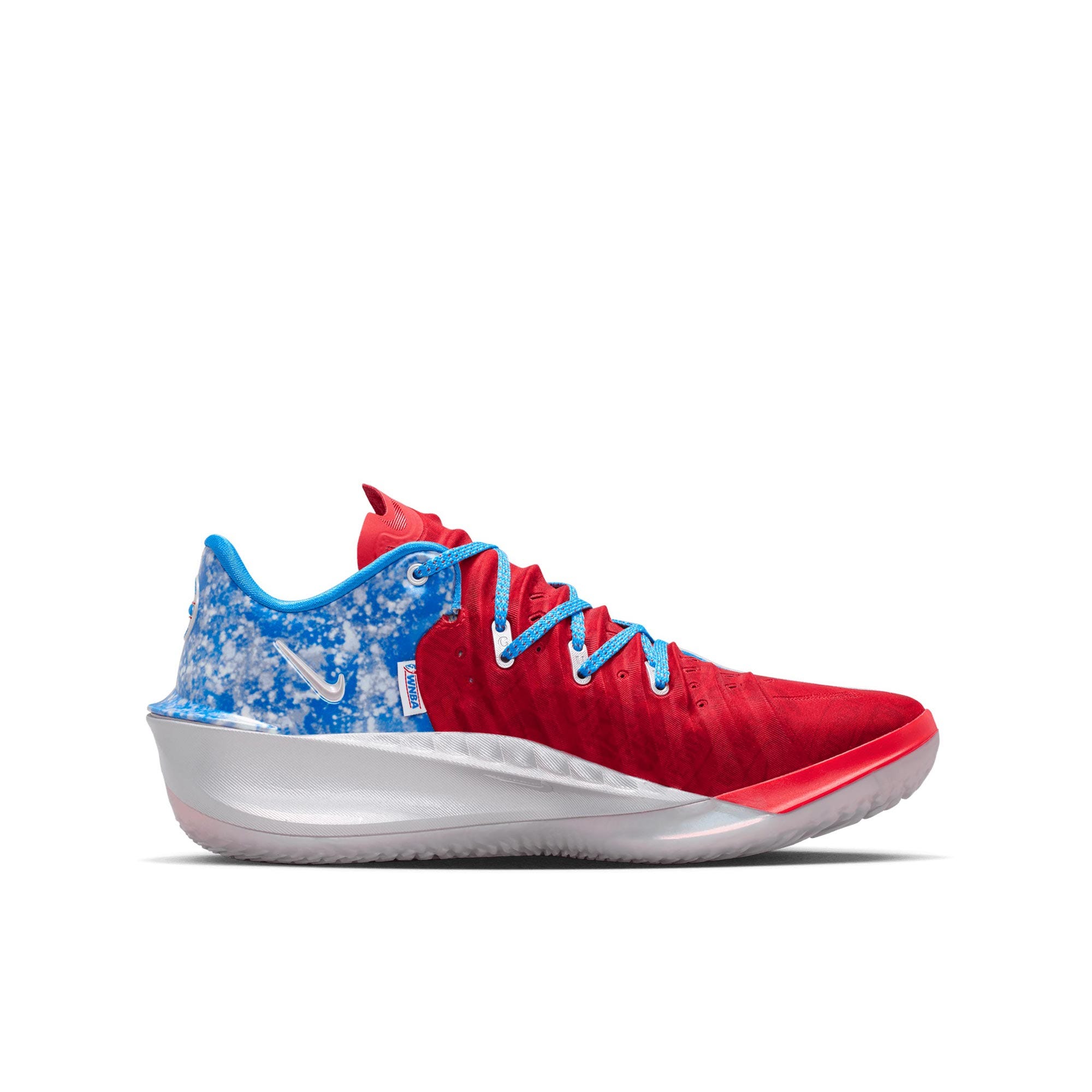 g.t. cut 4 wnba 30th ep men's basketball shoes - lt photo blue/action red-metallic silver