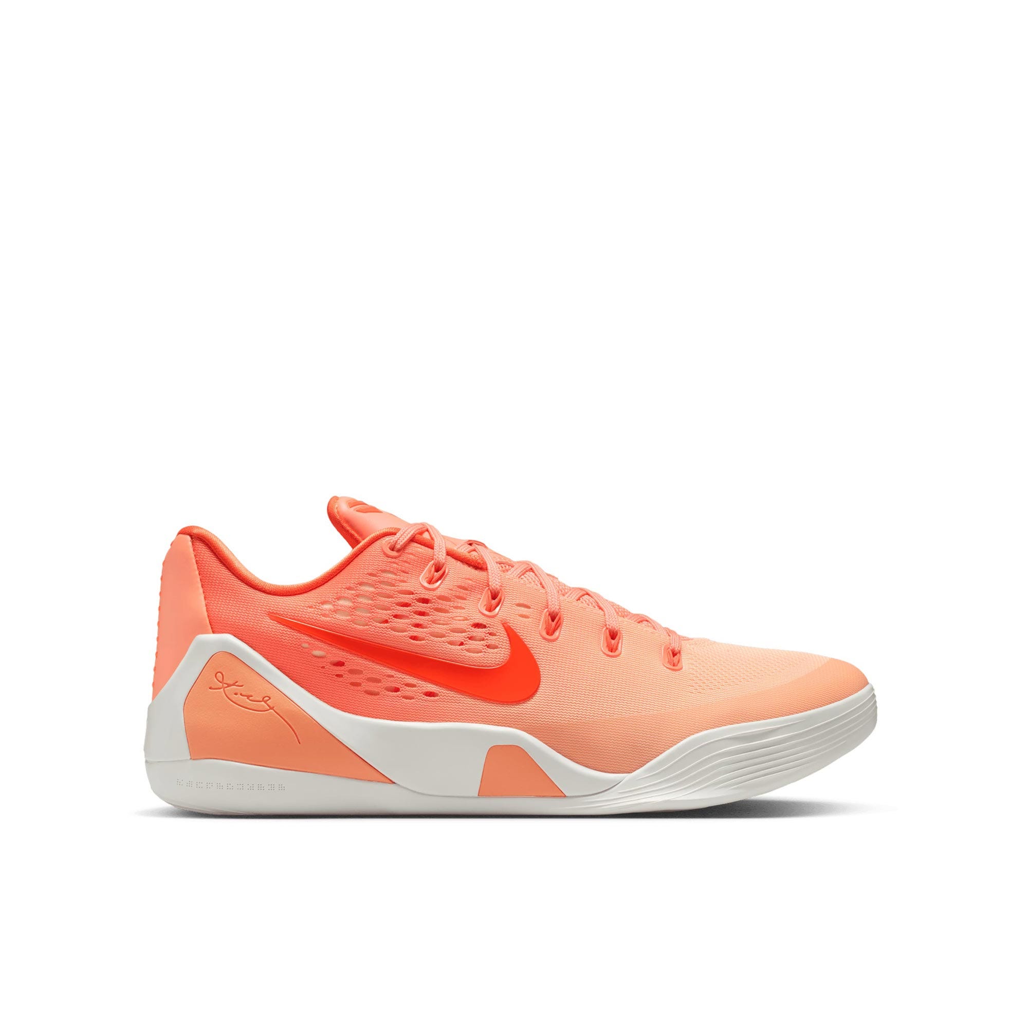 kobe ix elite low protro men's basketball shoes - orange frost/ice peach-brilliant ornge