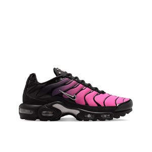 Air Max Plus Women's Sneakers Shoes - Black/Peony-Metallic Silver