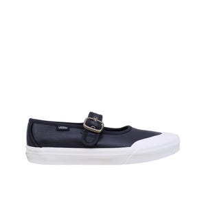 Mary Jane Women's Sneakers - Leather Black/White